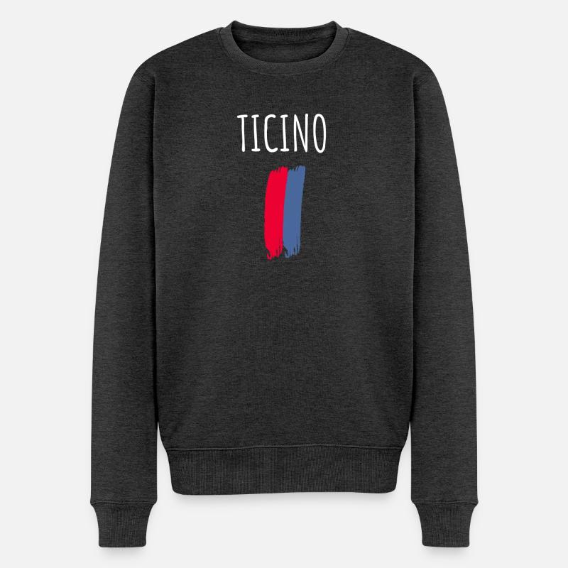 Tessin Ticino Souvenir Tessiner Geschenk - Männer Premium Bio Pullover - Anthrazit meliert