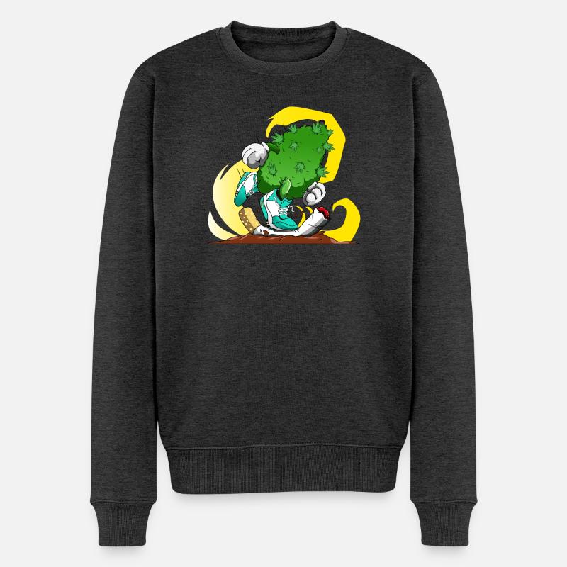 Smoke Weed,not Cigarettes - Männer Premium Bio Pullover - Anthrazit meliert