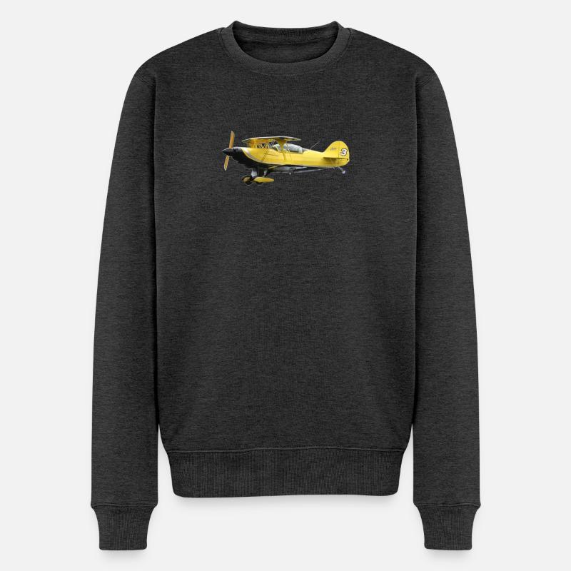 Pitts S2B - Männer Premium Bio Pullover - Anthrazit meliert