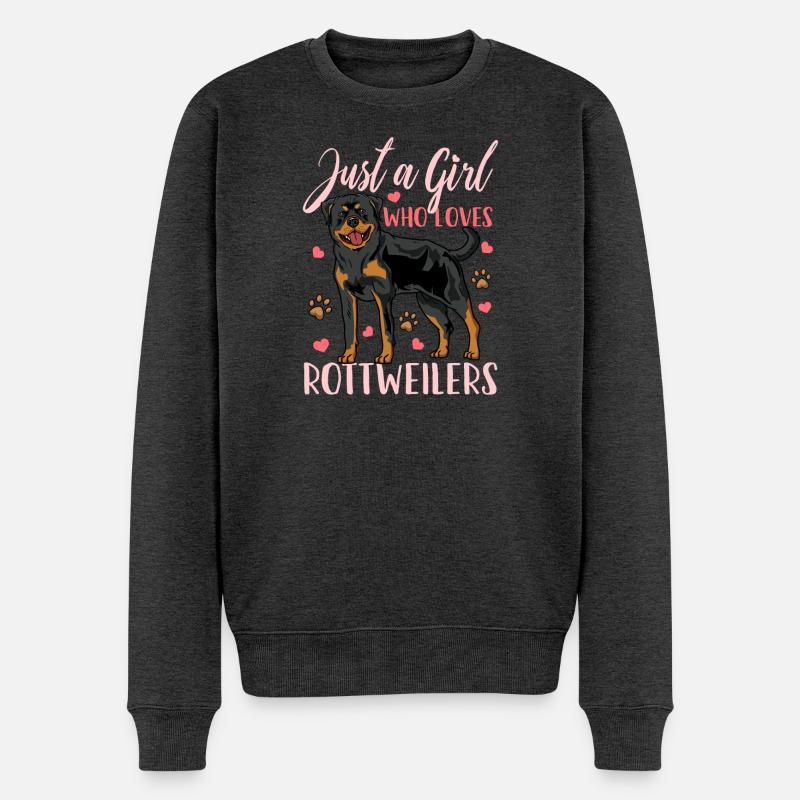 Rottweiler - Männer Premium Bio Pullover - Anthrazit meliert