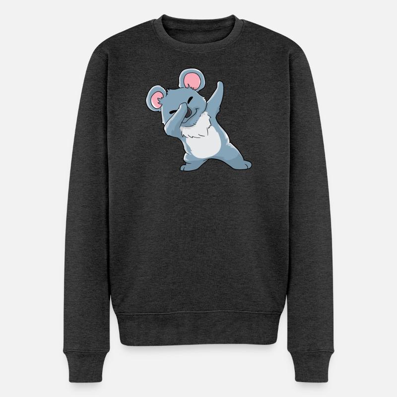 Koala Kawaii - Männer Premium Bio Pullover - Anthrazit meliert