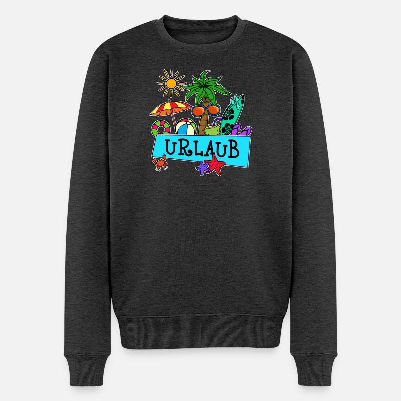Urlaub Ferien Karibik Paradies Beachparty Strand - Männer Premium Bio Pullover - Anthrazit meliert
