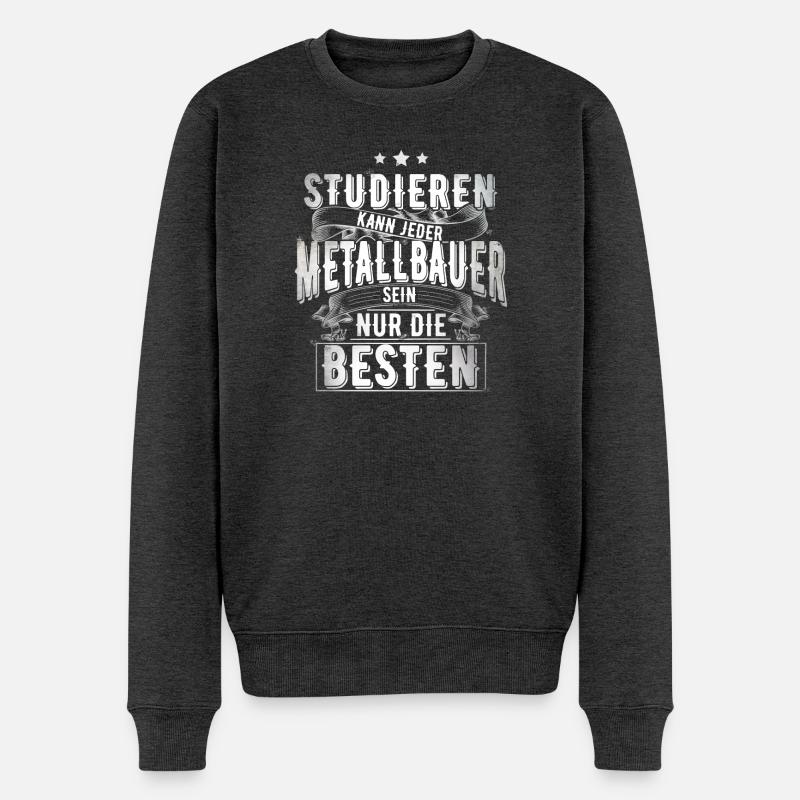 Metallbauer - Männer Premium Bio Pullover - Anthrazit meliert
