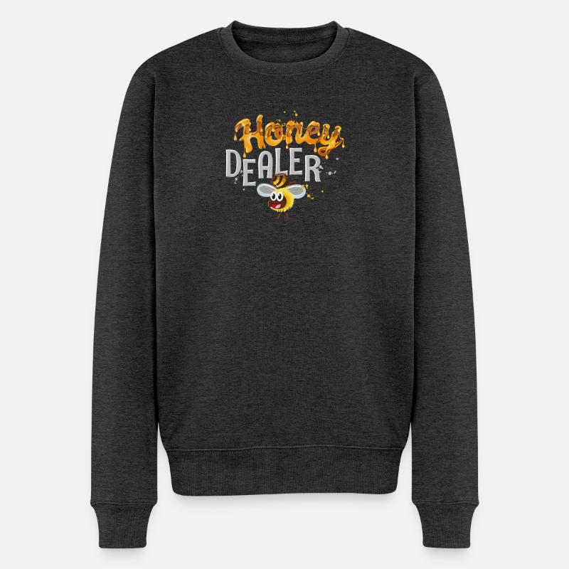 Honey Dealer - Männer Premium Bio Pullover - Anthrazit meliert