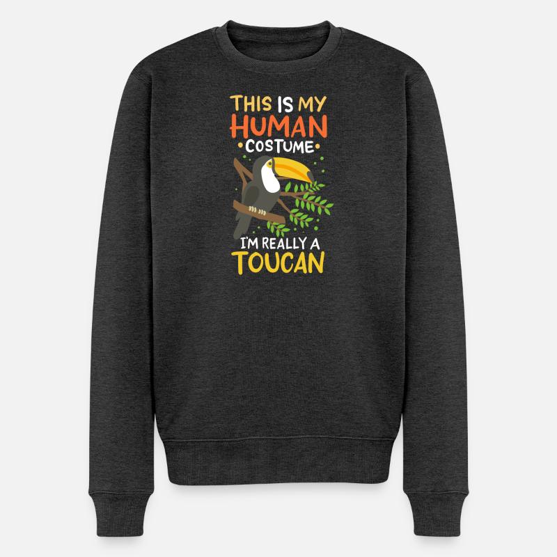 Tukane Tukan-Liebhaber - Männer Premium Bio Pullover - Anthrazit meliert