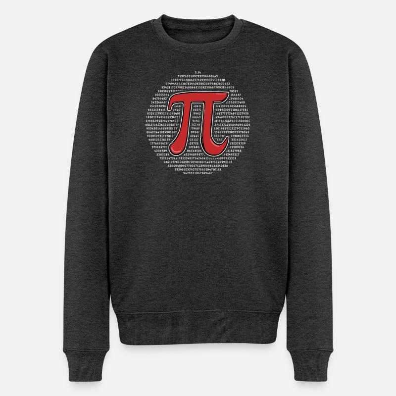 Pi Jour Pi Math - Pull Premium bio Homme - anthracite chiné