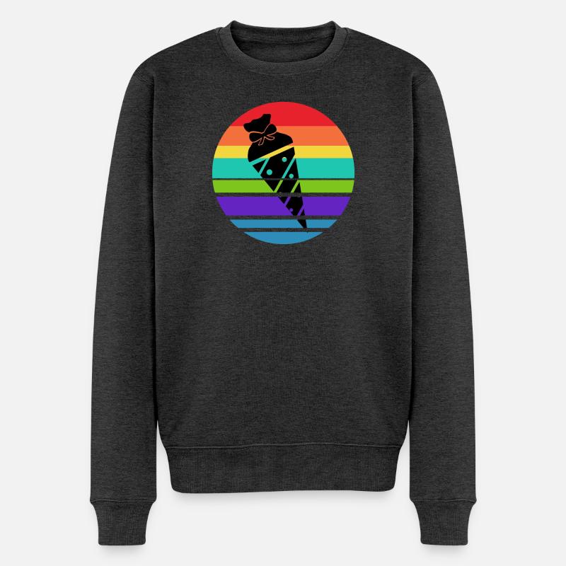 Schultüte Zuckertüte Schulanfang Schulbeginn - Männer Premium Bio Pullover - Anthrazit meliert
