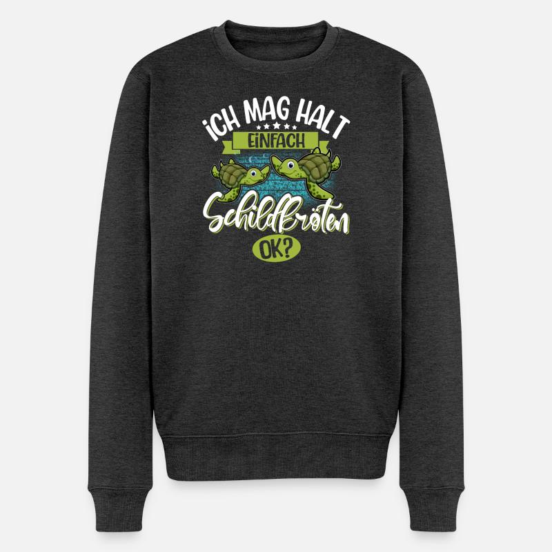 Ich Mag Halt Einfach Schildkröten Ok? - Männer Premium Bio Pullover - Anthrazit meliert