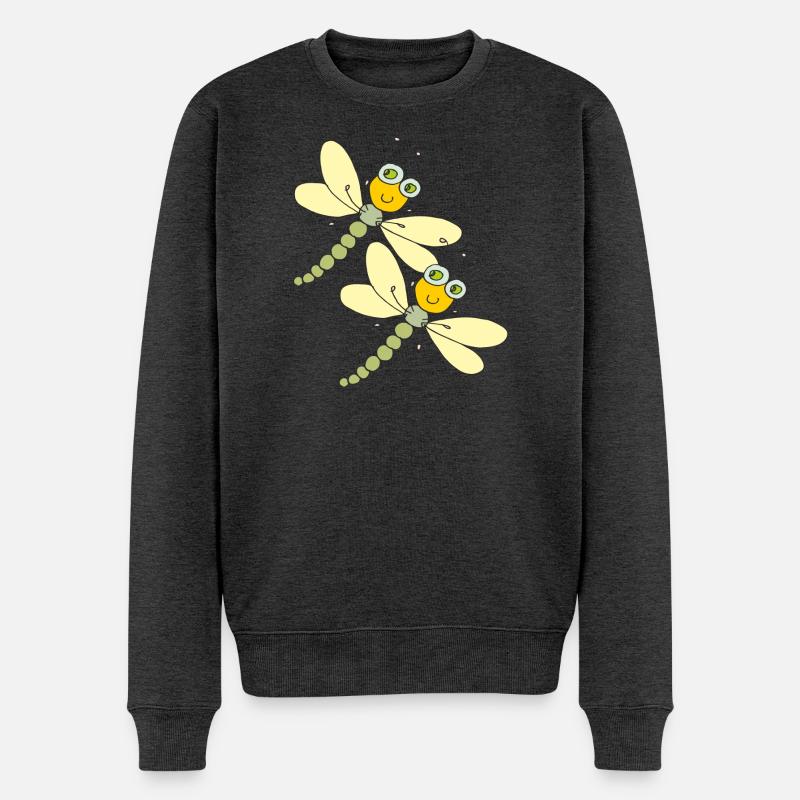 les sœurs libellules - Pull Premium bio Homme - anthracite chiné