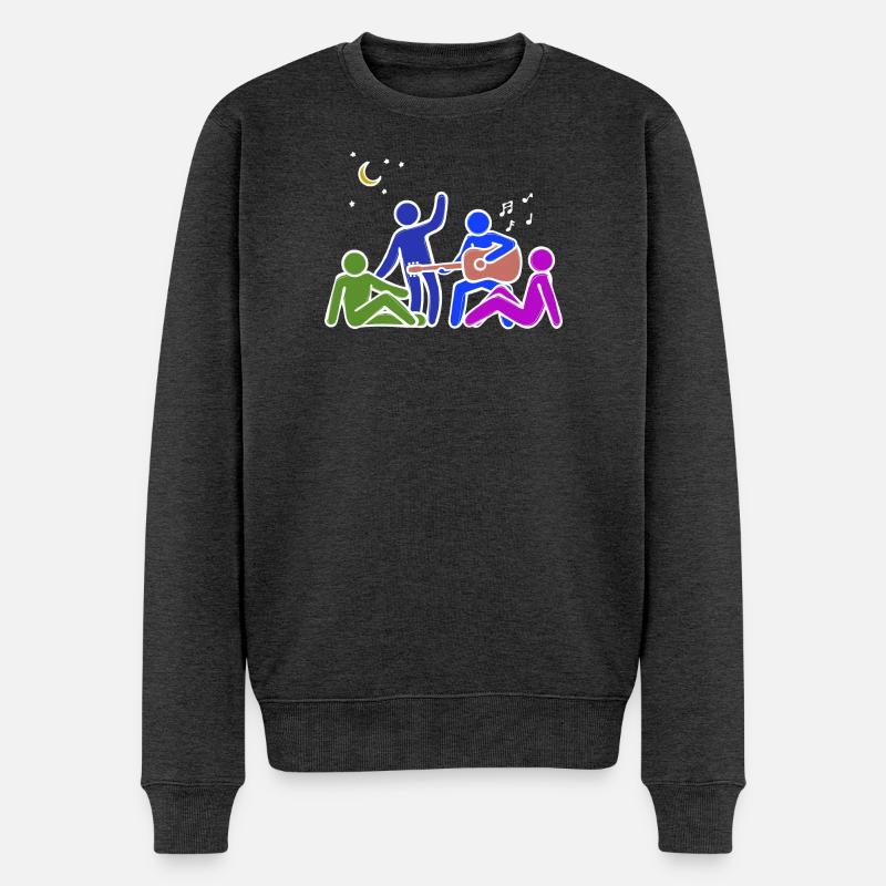 Freundschaft Buddy Beste Freunde - Männer Premium Bio Pullover - Anthrazit meliert