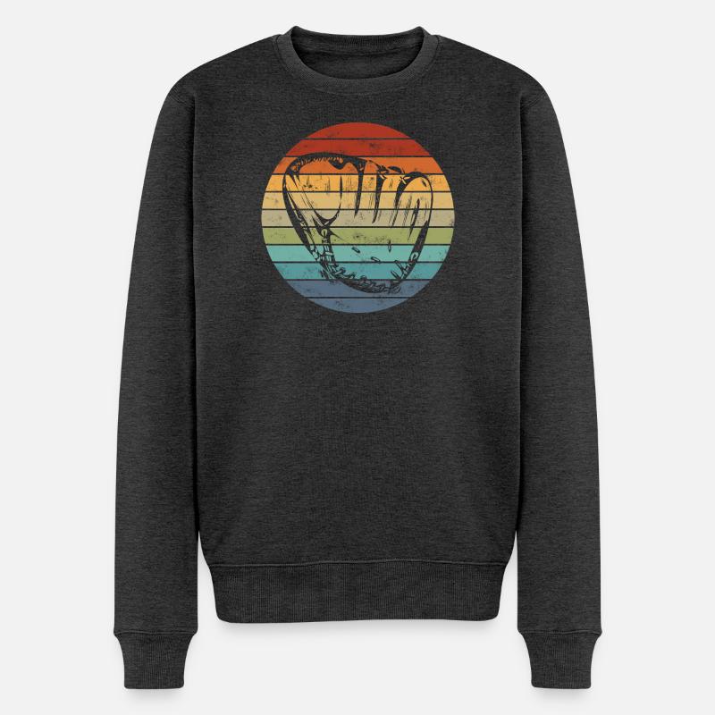Baseball - Männer Premium Bio Pullover - Anthrazit meliert