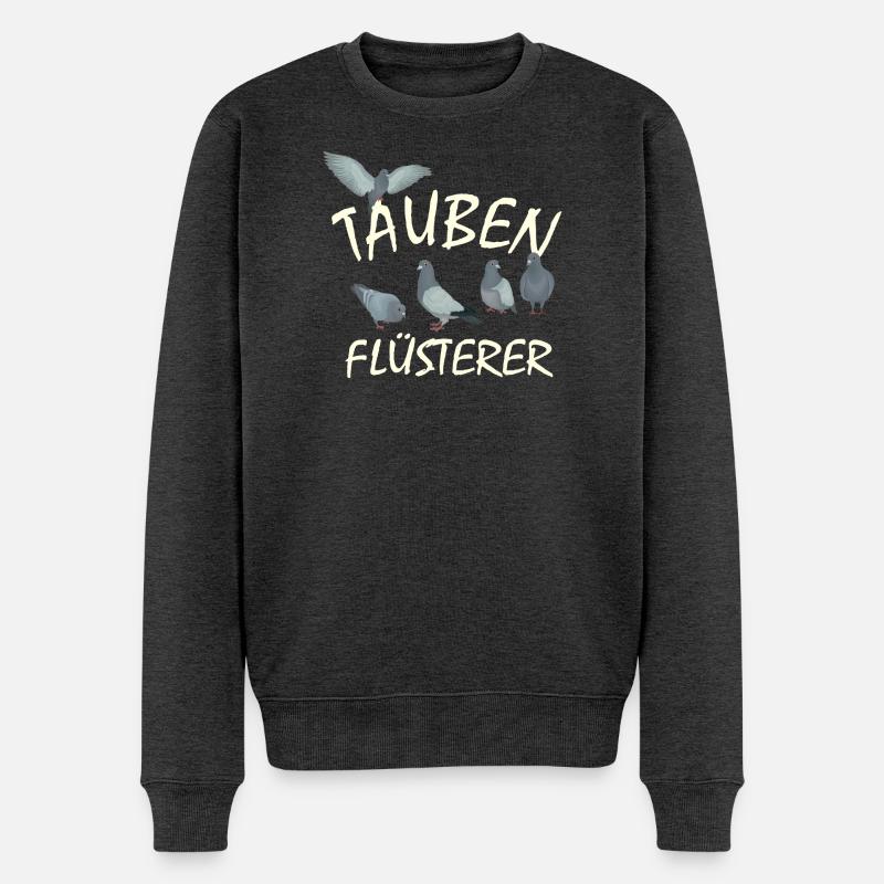 Tauben - Taubenflüsterer Brieftauben Taubenzüchter - Männer Premium Bio Pullover - Anthrazit meliert