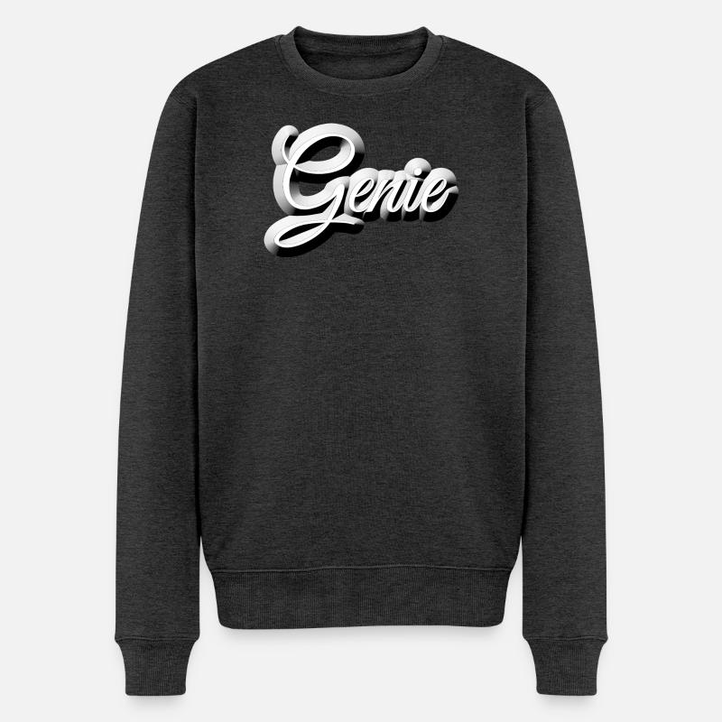 Nerd - GENIE - Männer Premium Bio Pullover - Anthrazit meliert