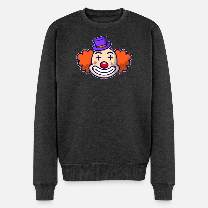 Carnaval clown carnaval - Pull Premium bio Homme - anthracite chiné