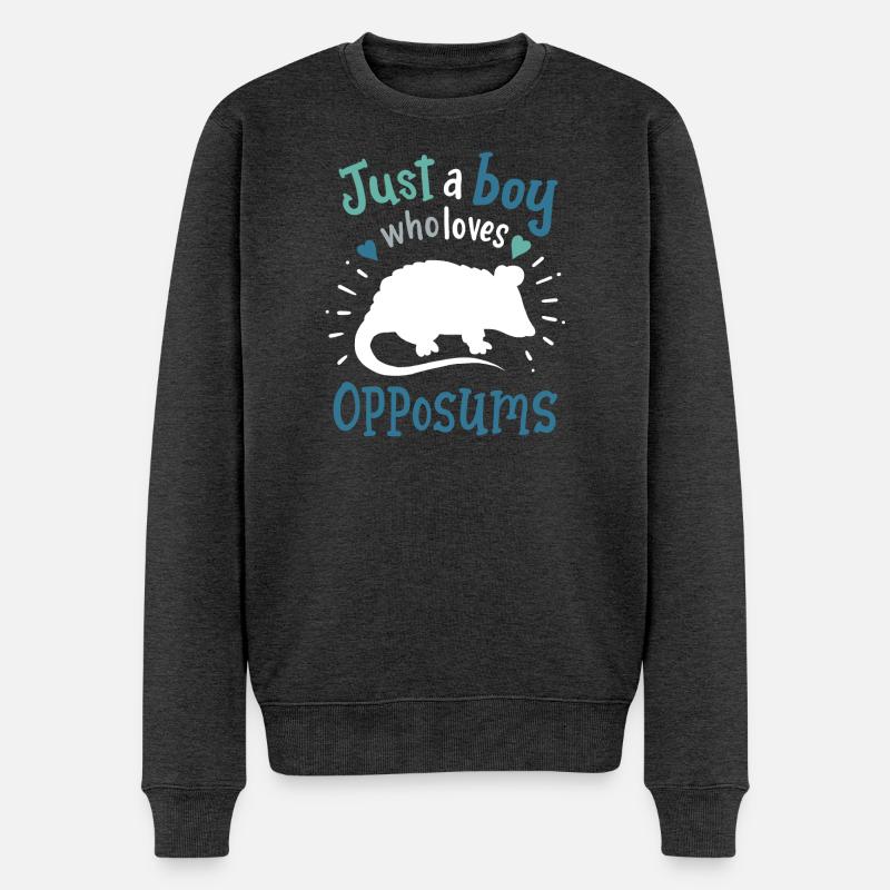 Opossum Opossum-Liebhaber - Männer Premium Bio Pullover - Anthrazit meliert