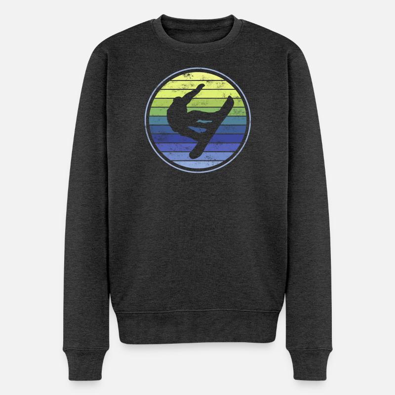 Snowboarders - Pull Premium bio Homme - anthracite chiné
