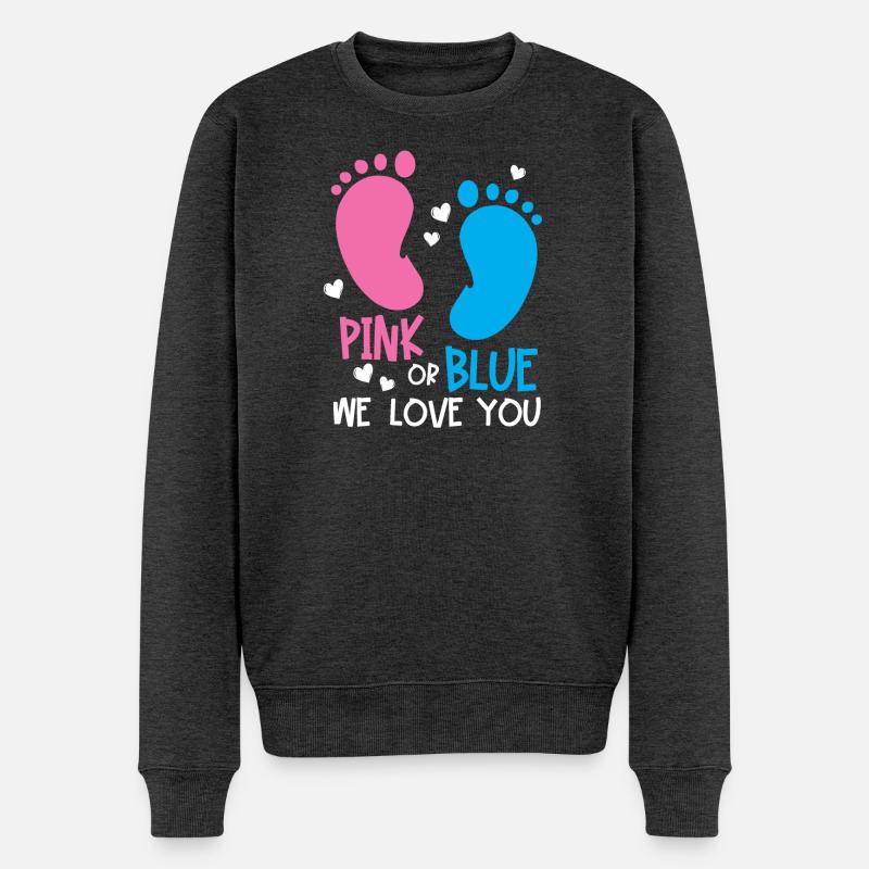 Gender Reveal Party - Männer Premium Bio Pullover - Anthrazit meliert