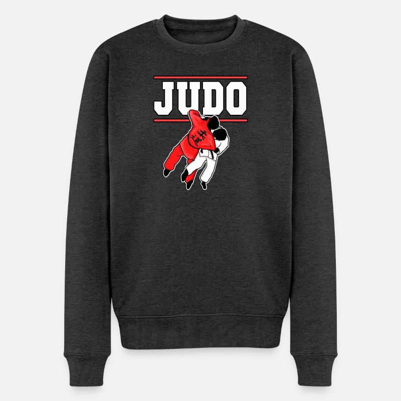 Judo Kampfkunst Judoka Kampfsport Training - Männer Premium Bio Pullover - Anthrazit meliert