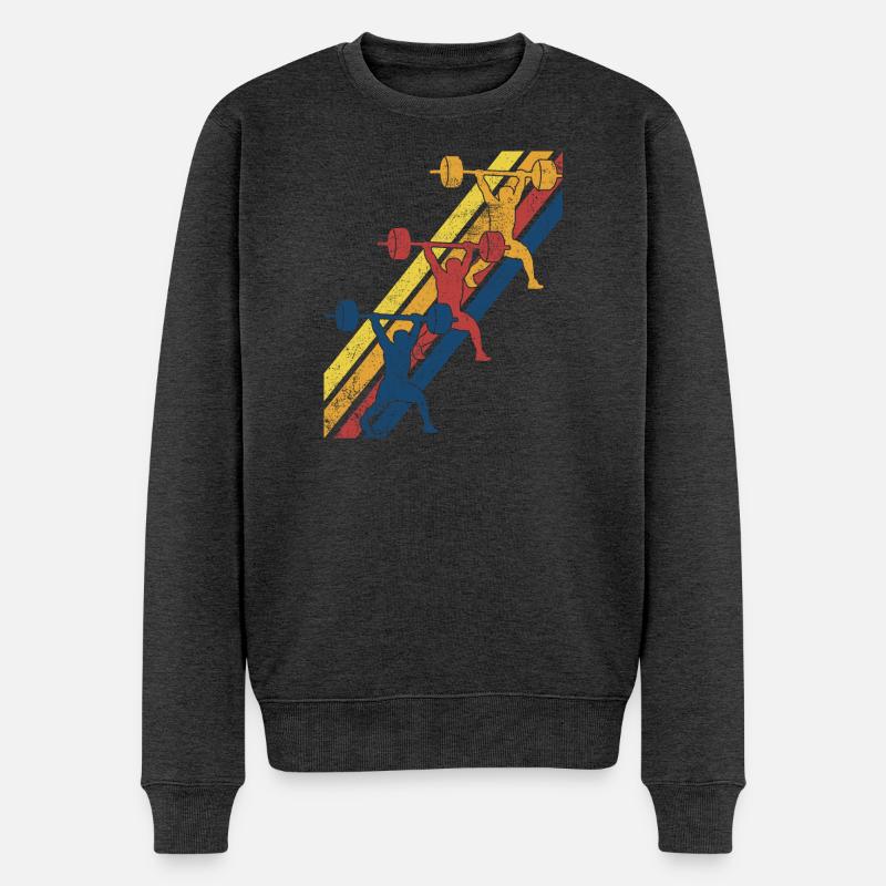 Gewichtheben Gewichtheber - Männer Premium Bio Pullover - Anthrazit meliert