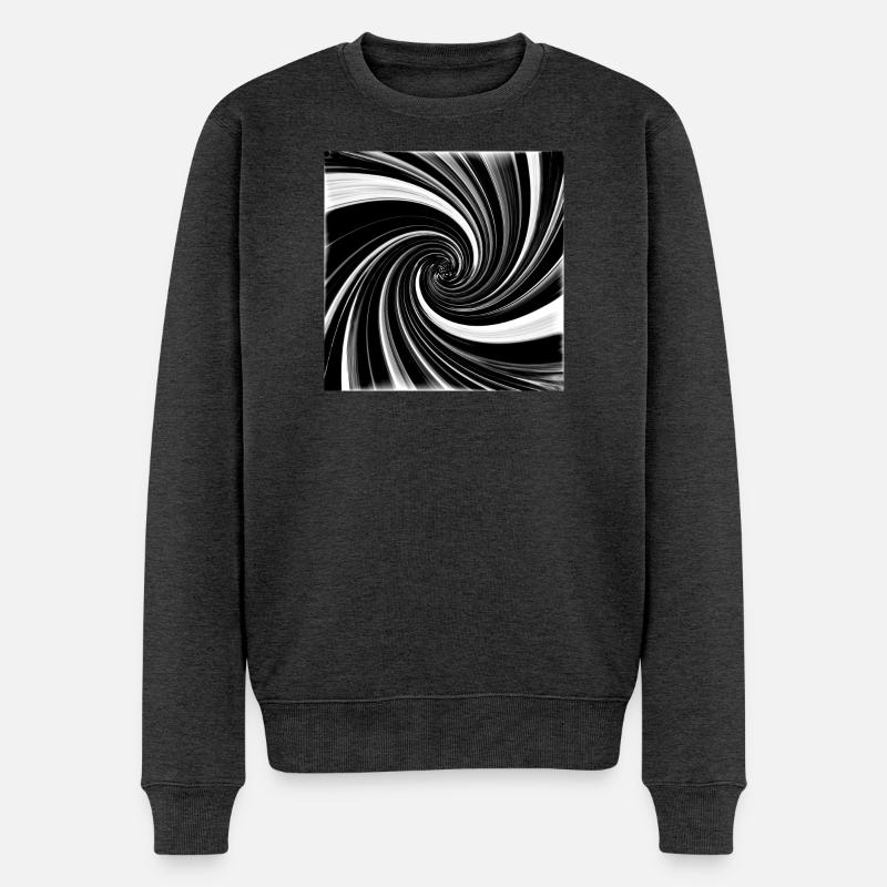 Vortex noir et blanc - Pull Premium bio Homme - anthracite chiné
