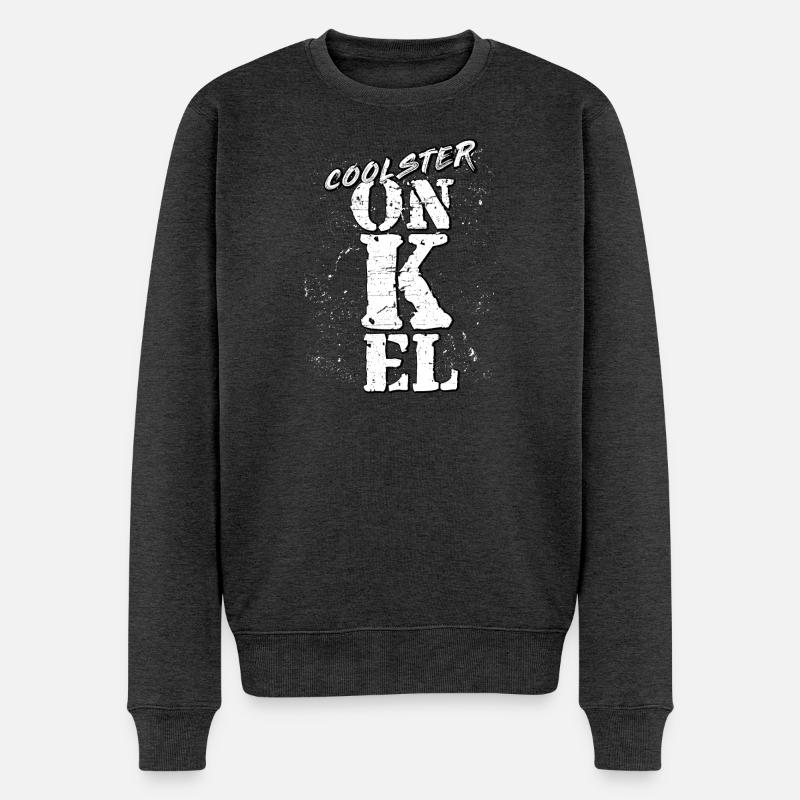 Onkel - Männer Premium Bio Pullover - Anthrazit meliert