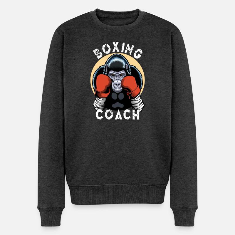 Boxtrainer - Gorilla Boxer - Männer Premium Bio Pullover - Anthrazit meliert