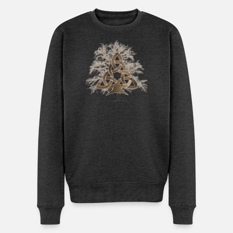 Celtic Tree of Life Knot - Pull Premium bio Homme - anthracite chiné