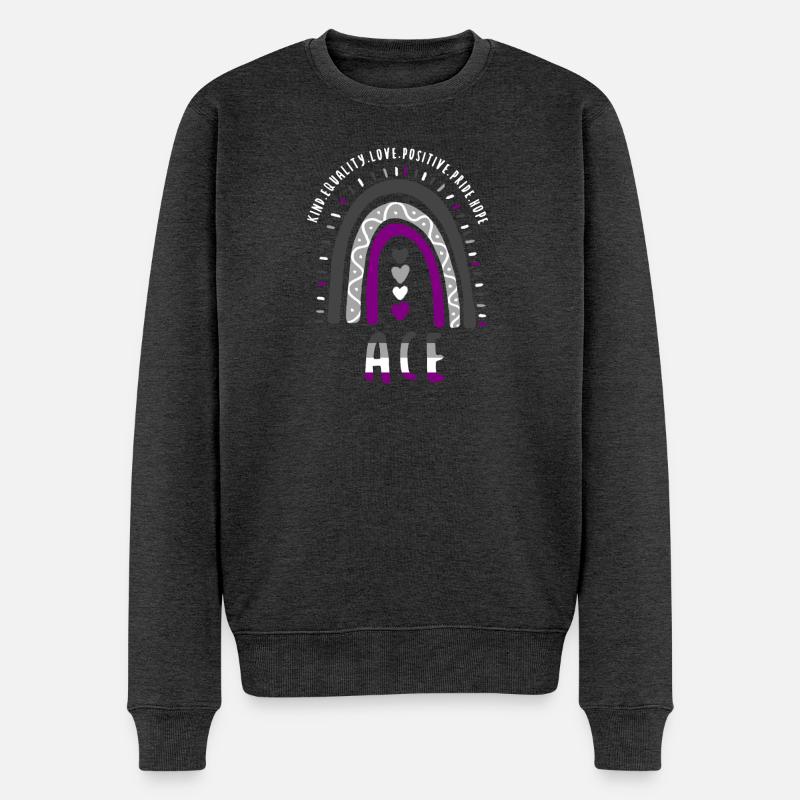 Ace Pride Boho Arc-en-ciel - Pull Premium bio Homme - anthracite chiné