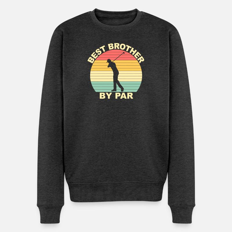 Meilleur frère par par - Golf - Pull Premium bio Homme - anthracite chiné