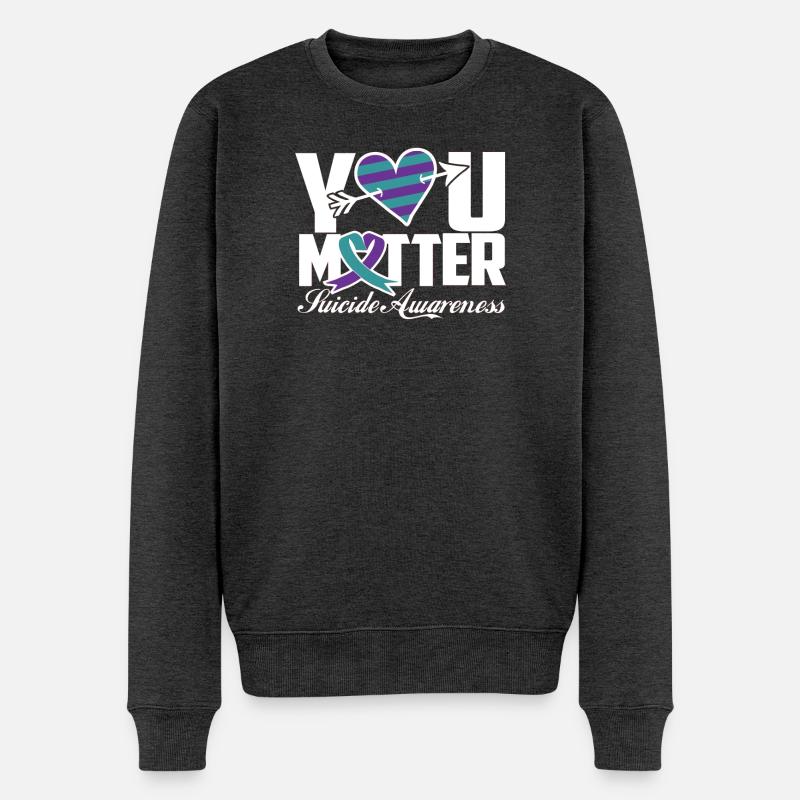 Suicide Awareness You Matter - Männer Premium Bio Pullover - Anthrazit meliert