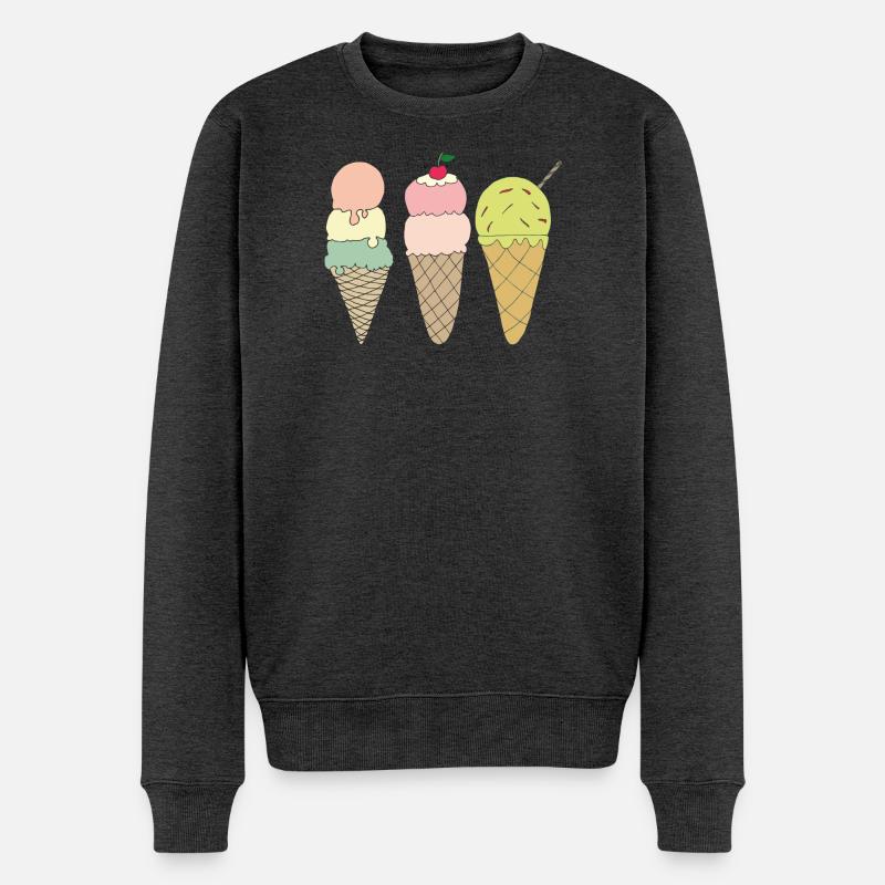 variations de glace - Pull Premium bio Homme - anthracite chiné