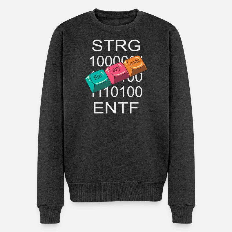 Nerd de l’informatique - Pull Premium bio Homme - anthracite chiné