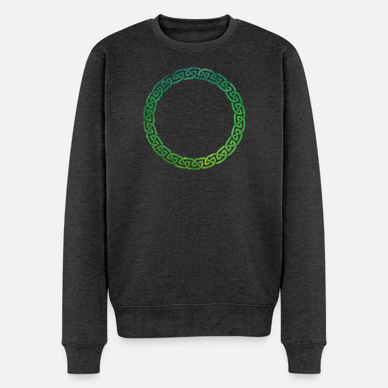 Celtic Knot - Männer Premium Bio Pullover - Anthrazit meliert