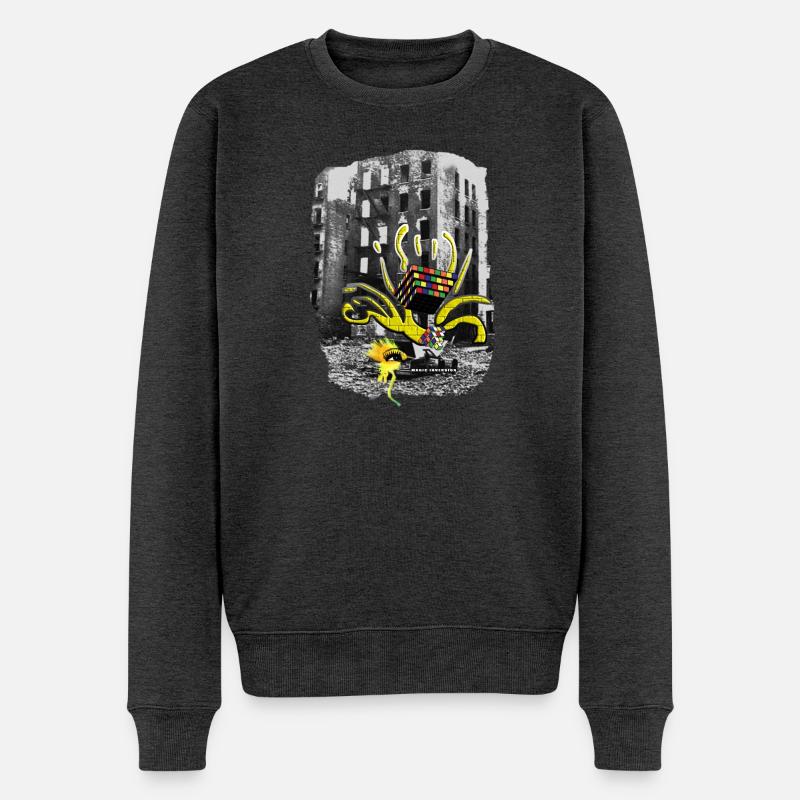 Œil Un - Pull Premium bio Homme - anthracite chiné