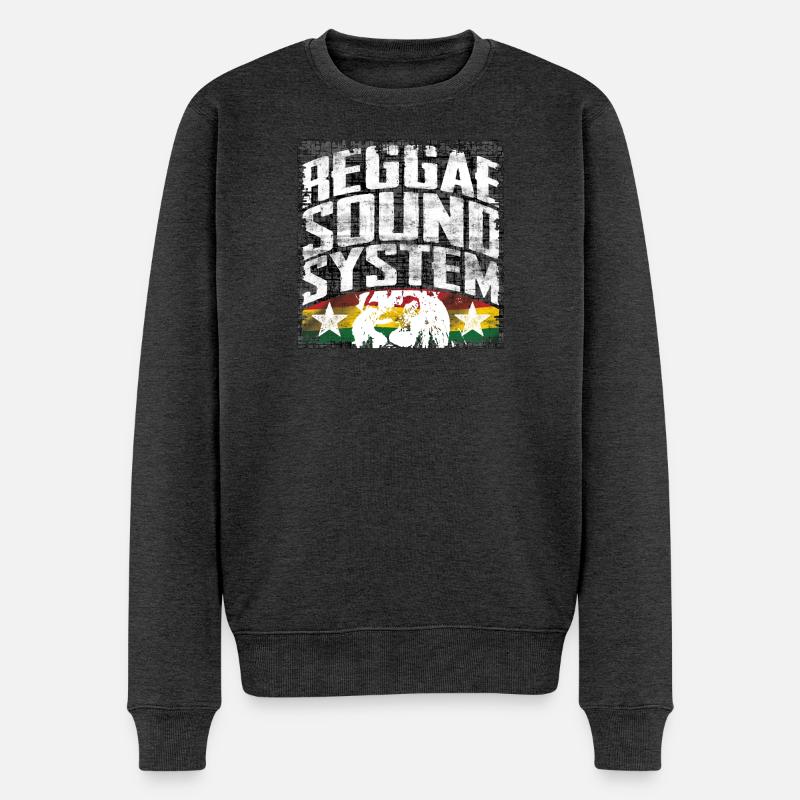 Reggae Sound System - Männer Premium Bio Pullover - Anthrazit meliert