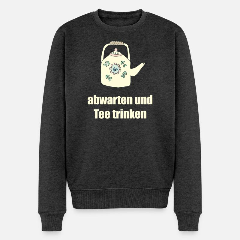 teetrinken 2 - Männer Premium Bio Pullover - Anthrazit meliert