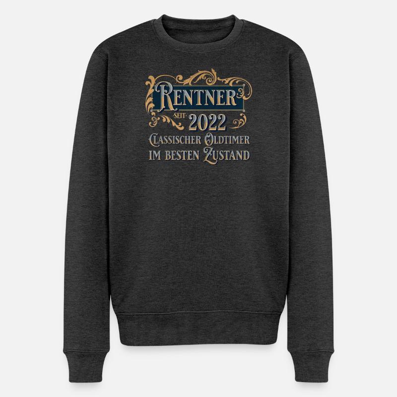 Rentner 2022 Oldtimer - Männer Premium Bio Pullover - Anthrazit meliert