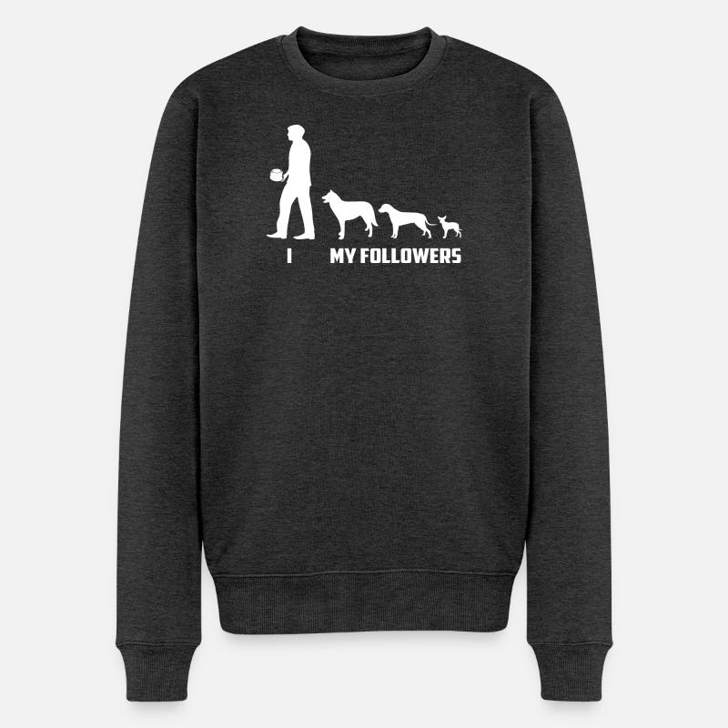 Adeptes de chiens - Pull Premium bio Homme - anthracite chiné