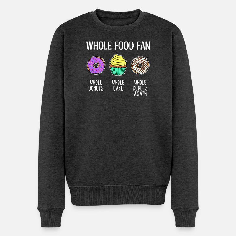 Donut Statement Candy Cake Cupcake - Pull Premium bio Homme - anthracite chiné