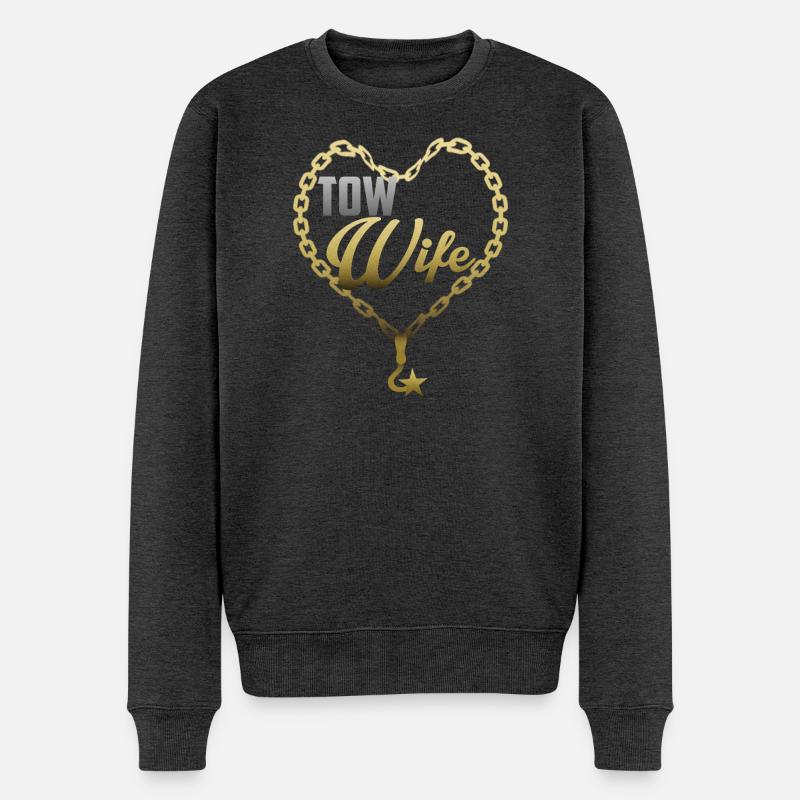 Abschleppwagen Fahrerin - Männer Premium Bio Pullover - Anthrazit meliert