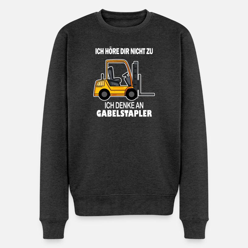 Staplerfahrer Gabelstapler Stapler - Männer Premium Bio Pullover - Anthrazit meliert