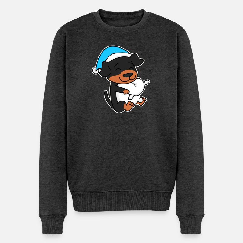 Hund Hunderasse Rottweiler - Männer Premium Bio Pullover - Anthrazit meliert