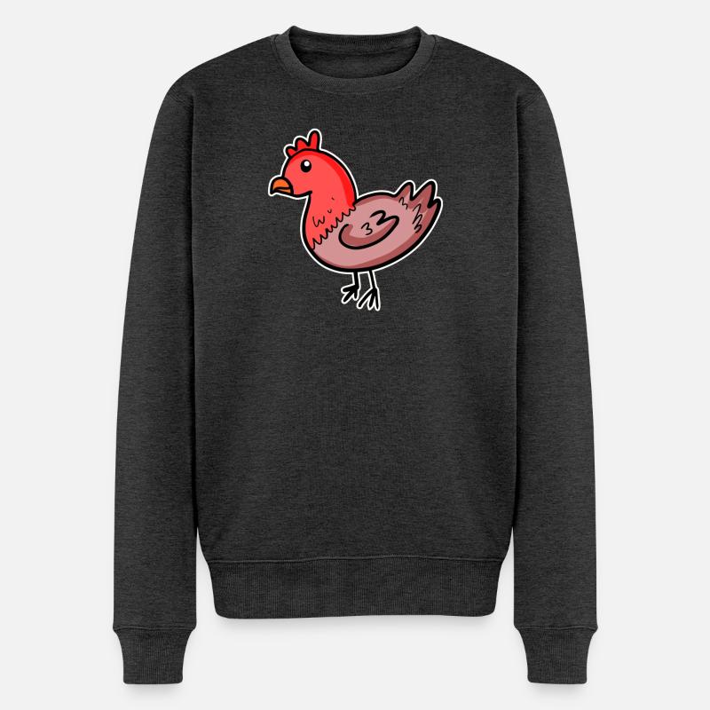 Bande dessinée de poulet - Pull Premium bio Homme - anthracite chiné