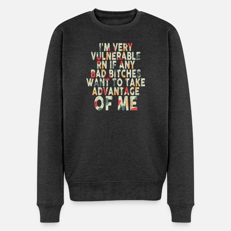 I'm Very Vulnerable RN - Männer Premium Bio Pullover - Anthrazit meliert