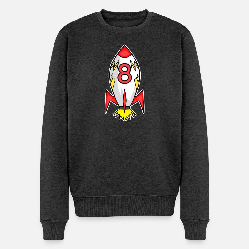 Rocket Boy 8e anniversaire - Pull Premium bio Homme - anthracite chiné