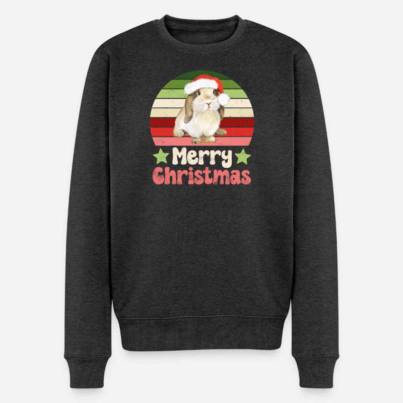 Lapin Lapin Noël - Pull Premium bio Homme - anthracite chiné