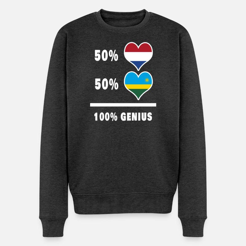 Rwanda et Pays-Bas génie / cadeau - Pull Premium bio Homme - anthracite chiné