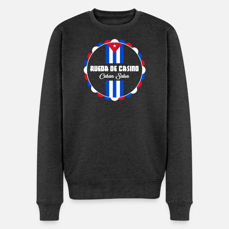 Rueda de Casino - Cuban Salsa - Männer Premium Bio Pullover - Anthrazit meliert
