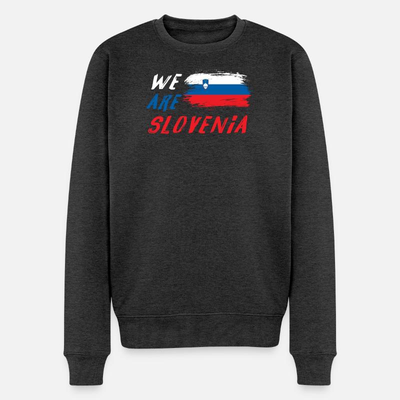 Nous sommes la Slovénie - Pull Premium bio Homme - anthracite chiné