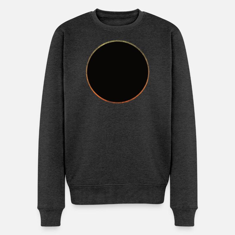 Sonnenfinsternis - Männer Premium Bio Pullover - Anthrazit meliert